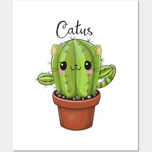 Cute Kawaii Cacti Posters and Art